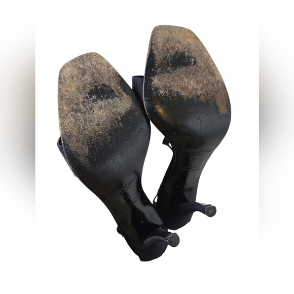 Vintage Yves Saint Laurent Black Stiletto Heels Size 37.5 - Picture 5 of 8